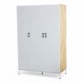 Tủ quần áo 3 cánh 120x53x184cm gỗ cao su TQA68054