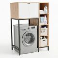 Kệ máy giặt liền tủ kệ 105x65x155cm gỗ cao su KMG68019
