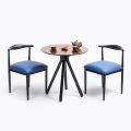 Combo bàn cafe tròn và 2 ghế Bull sắt CBCF325