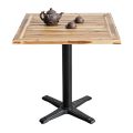 Bàn ngoài trời 70x70cm gỗ tràm chân sắt đúc CFD68258