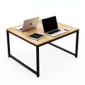Bàn cụm 2 người 120x120cm gỗ cao su hệ URA HBUR007