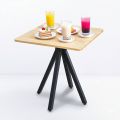 Bàn cafe vuông 70x70cm gỗ cao su CFD68266