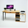 Bàn làm việc ZETA 160x60cm gỗ cao su chân CONE BD68152