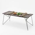 Bàn ăn ngoài trời 180x80cm gỗ nhựa BNT007