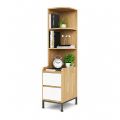 Kệ sách góc tường 35x50x150cm gỗ cao su KGT68042