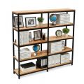 Kệ lắp ráp 5 tầng 200x40x180cm gỗ cao su KTT68029