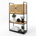 Kệ trang trí 84x40x140cm gỗ cao su KTT68030
