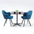 Combo bàn cafe vuông và 2 ghế bọc nệm CBCF341