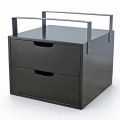 Tủ treo bàn 2 ngăn 40x40cm gỗ cao su TCN68071
