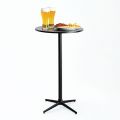 Bàn bar tròn 60cm gỗ plywood vân giả đá BB042