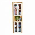 Kệ góc tường cửa kính 40x40x170cm gỗ cao su KGT68045