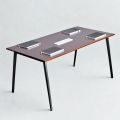 Bàn họp nhỏ 160x80cm gỗ cao su HDG026