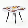 Bàn ăn tròn đk 120cm gỗ cao su BA68260