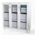Tủ hồ sơ cửa kính 120x45x126cm gỗ cao su THS68088