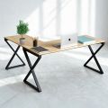 Bàn góc chữ L 160x140cm gỗ cao su hệ XConcept HBXC053