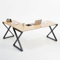 Bàn góc chữ L 160x140cm gỗ cao su hệ XConcept HBXC053