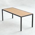 Bàn chữ nhật ngoài trời 180x80cm gỗ nhựa vân 3D BNT011