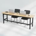 Bàn cụm 2 người 220x50cm gỗ thông chân sắt lắp ráp SPD68249