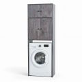 Kệ máy giặt có ngăn tủ 65x42x92cm gỗ cao su KMG68027