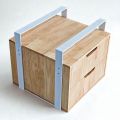 Tủ treo bàn 2 ngăn 40x30x37cm gỗ cao su TCN68074