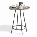 Bàn cafe tròn 60x60cm gỗ plywood vân giả đá CFD68277