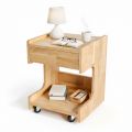 Tủ đầu giường di động TINY 40x40x50cm gỗ cao su TDG68061
