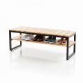 Ghế băng ngồi thay giày 120x40x45cm gỗ cao su GBD061