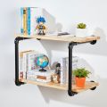 Kệ ống nước treo tường 2 tầng 60x30x40 gỗ cao su PPF023