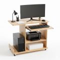 Bàn Vi Tính di động kết hợp kệ máy in - COD68058