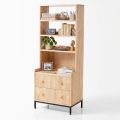 Tủ kệ trang trí phòng khách gỗ cao su chân sắt KTB68139
