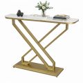 Bàn console 120x30x85cm mặt đá ceramic chân sắt CST081