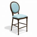 Ghế bar Louis nệm bọc vải gỗ cao su GBSK029