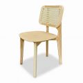 Ghế CH301 tựa lưng lưới mắt cáo gỗ Ash GSK038