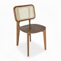 Ghế CH301 tựa lưng lưới mắt cáo gỗ Ash GSK038