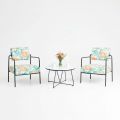 Combo bàn sofa tròn và 2 ghế sofa khung sắt CBSF68070