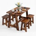 Combo bộ bàn ghế ăn gỗ tràm BBA225
