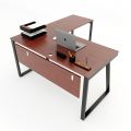HBTH017 - Bàn chữ L 140x150 Trapeze II Concept chân sắt lắp ráp