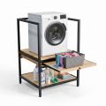 Kệ máy giặt có khay trượt 78x70x110cm gỗ cao su KMG68030