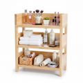 Kệ mỹ phẩm để bàn 40x20x50cm gỗ cao su KMPB002