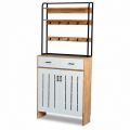 Kệ tủ để giày dép 100x35x224cm gỗ cao su khung sắt