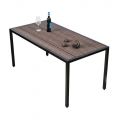 Bàn ngoài trời 140x70cm gỗ nhựa chân sắt BNT025