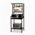 Kệ trang trí nhà bếp 70x60x172cm gỗ cao su khung sắt KTB68262