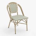 Ghế sắt đan mây nhựa không tay tựa GSK052