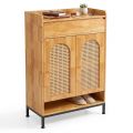 Tủ để giày dép 70x35x110cm gỗ cao su KG68122