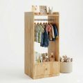 Tủ treo quần áo trẻ em 50x45x120cm gỗ cao su TREM014
