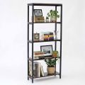 Kệ trang trí phòng khách 70x25x160cm gỗ cao su khung sắt KTT68073