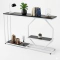 Bàn console 120x25x75cm gỗ cao su khung sắt CST116