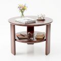 Bàn sofa tròn 2 tầng 60x60cm gỗ tràm TT68372