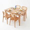 Combo bàn ăn chữ nhật và 4 ghế ăn BBA232