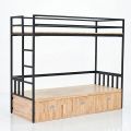 Giường tầng lắp ráp 80x200cm gỗ cao su GT020